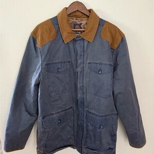 Men's Denim and Tan Field Jacket